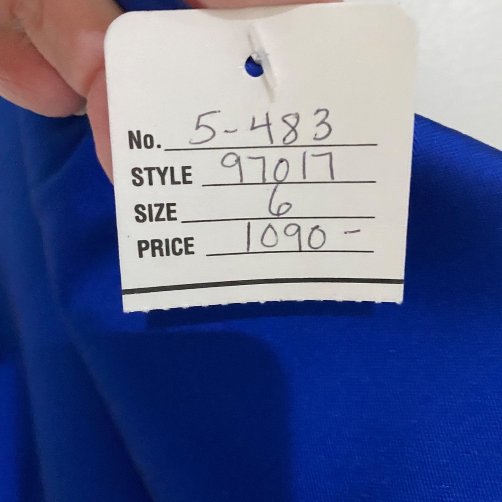 Teri Jon One Shoulder Stretch Gazar Gown NWT Size 6 - Picture 9 of 10